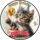 Tortenaufleger Fototorte Tortenbild Geburtstag Katze...