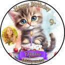 Tortenaufleger Fototorte Tortenbild Geburtstag Katze...