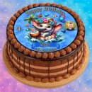 Tortenaufleger Fototorte Tortenbild Geburtstag Taufe Elefant EL02 (Zuckerpapier) Rund 14 cm Ø mit Foto