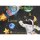 Tortenaufleger Fototorte Tortenbild Geburtstag Astronaut Mond Rakete Sterne Weltraum WR02 (Zuckerpapier)