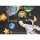 Tortenaufleger Fototorte Tortenbild Geburtstag Astronaut Mond Rakete Sterne Weltraum WR02 (Zuckerpapier)