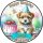 Tortenaufleger Hund | Partyhut Torte Luftballons