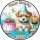 Tortenaufleger Hund | Partyhut Torte Luftballons