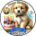 Tortenaufleger Fototorte Tortenbild Geburtstag Party Hunde Welpen HU05 (Zuckerpapier)