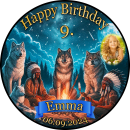 Tortenaufleger Fototorte Tortenbild Geburtstag Party Indianer Wolf Wölfe WÖ02 (Zuckerpapier)