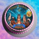 Tortenaufleger Fototorte Tortenbild Geburtstag Wolf Wölfe WÖ01 (Zuckerpapier)