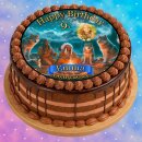 Tortenaufleger Fototorte Tortenbild Geburtstag Party Indianer Wolf Wölfe WÖ03 (Zuckerpapier)