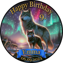 Tortenaufleger Fototorte Tortenbild Geburtstag Wolf Wölfe WÖ01 (Zuckerpapier)