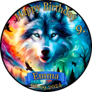 Tortenaufleger Fototorte Tortenbild Geburtstag Wolf Wölfe WÖ01 (Zuckerpapier)