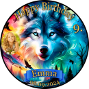 Tortenaufleger Fototorte Tortenbild Geburtstag Wolf Wölfe WÖ01 (Zuckerpapier)