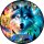 Tortenaufleger Wolf | Aquarell Feuer Eis