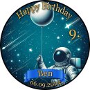 Tortenaufleger Fototorte Tortenbild Geburtstag Astronaut...