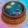 Tortenaufleger Fototorte Tortenbild Geburtstag Astronaut Mond Rakete Sterne Weltraum WR03 (Zuckerpapier) Rund 20 cm Ø ohne Foto