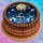 Tortenaufleger Fototorte Tortenbild Geburtstag Astronaut Mond Rakete Sterne Weltraum WR04 (Zuckerpapier)