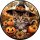 Tortenaufleger Fototorte Tortenbild Geburtstag Halloween Katze Hexenhut Kürbis Herbst Sonnenblume HW35 (Zuckerpapier) Rund 20 cm Ø ohne Foto