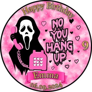 Tortenaufleger Fototorte Tortenbild Geburtstag Halloween Horror Scream - Schrei! Ghostface HW36 (Zuckerpapier)