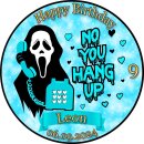 Tortenaufleger Fototorte Tortenbild Geburtstag Halloween Horror Scream - Schrei! Ghostface HW36 (Zuckerpapier)