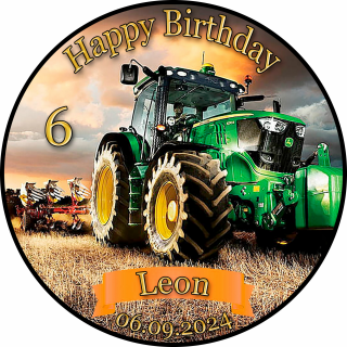 Tortenaufleger Fototorte Tortenbild Geburtstag Party Fahrzeuge Traktor Trecker FZ10 (Zuckerpapier)