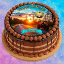 Tortenaufleger Fototorte Tortenbild Kindergeburtstag Fahrzeuge Traktor Trecker FZ02 (Zuckerpapier)