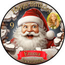 3D Tortenaufleger Fototorte Tortenbild Geburtstag Party Weihnachten Christmas Xmas Weihnachtsmann Santa Claus WN11 (Zuckerpapier)