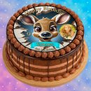 3D Tortenaufleger Fototorte Tortenbild Geburtstag Party Weihnachten Christmas Xmas Rentier Rudolf WN18 (Zuckerpapier)