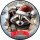 3D Tortenaufleger Fototorte Tortenbild Geburtstag Party Weihnachten Christmas Xmas Waschbär Rocket WN20 (Zuckerpapier) Rund 14 cm Ø ohne Foto