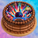 Tortenaufleger Fototorte Geburtstag Hobby Party Sport Bowling Bowlen BW01 (Zuckerpapier)