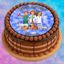 Tortenaufleger Tortendeko Fototorte Tortenbild Geburtstag Tierarzt Tierärztin Veterinär 20 cm Ø TA01 (Zuckerpapier)