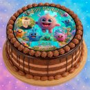 Tortenaufleger Tortendeko Fototorte Tortenbild Monster Party Halloween Geburtstag MO02 Rund 14 cm Ø ohne Foto