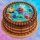 Tortenaufleger Tortendeko Fototorte Tortenbild Monster Party Halloween Geburtstag MO02 Rund 14 cm Ø ohne Foto