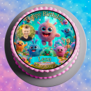 Tortenaufleger Tortendeko Fototorte Tortenbild Monster Party Halloween Geburtstag MO02 Rund 14 cm Ø mit Foto