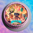 Tortenaufleger Tortendeko Fototorte Tortenbild Geburtstag Roboter Zuckerbild RO02