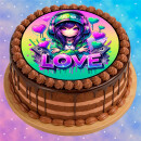 Tortenaufleger Tortendeko Fototorte Tortenbild Geburtstag Party Anime Manga 20 cm Ø AN13 (Zuckerpapier)