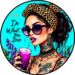 Tortenaufleger Tortendeko Fototorte Geburtstag Party Tattoo Girl 20 cm Ø TG05