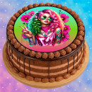 Tortenaufleger Tortendeko Fototorte Geburtstag Party Tattoo Girl 20 cm Ø TG18