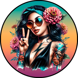 Tortenaufleger Tortendeko Fototorte Geburtstag Party Tattoo Girl 20 cm Ø TG20