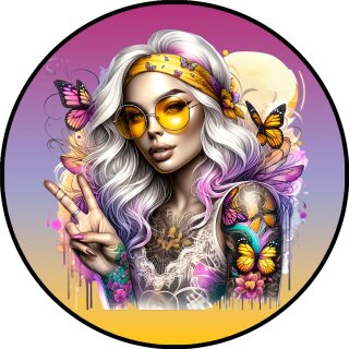 Tortenaufleger Tortendeko Fototorte Geburtstag Party Tattoo Girl 20 cm Ø TG21