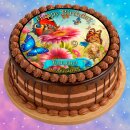 Tortenaufleger Tortendeko Fototorte Tortenbild Geburtstag Party Schmetterlinge SL02 (Zuckerpapier)