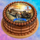 Tortenaufleger Tortendeko Fototorte Tortenbild Geburtstag Happy Birthday Auto Oldtimer Vintage VI01