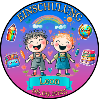 Tortenaufleger Tortendeko Fototorte Einschulung Schulanfang Mein 1. Schultag Schuleinführung SE02 (Zuckerpapier) Rund 20 cm Ø ohne Foto