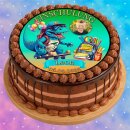 Tortenaufleger Tortendeko Fototorte Tortenbild Dinosaurier Einschulung Schulanfang Mein 1. Schultag Schuleinführung SE03 (Zuckerpapier) Rund 14 cm Ø ohne Foto