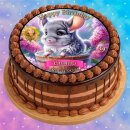 Tortenaufleger Chinchilla | Blumen Podest Rosa