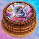Tortenaufleger Tortendeko Fototorte Tortenbild Geburtstag Party Chinchilla CI01 (Zuckerpapier)