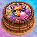 Tortenaufleger Tortendeko Fototorte Tortenbild Geburtstag Party Giraffe GI01 (Zuckerpapier)