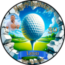 Tortenaufleger Fototorte Geburtstag Hobby Party Sport Golf Golfball GO01 (Zuckerpapier)