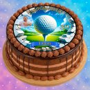 Tortenaufleger Fototorte Geburtstag Hobby Party Sport Golf Golfball GO01 (Zuckerpapier)