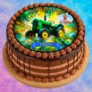 Tortenaufleger Tortendeko Fototorte Tortenbild Geburtstag Party Fahrzeuge Traktor Trecker FZ17 (Zuckerpapier)
