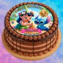 Tortenaufleger Tortendeko Fototorte Tortenbild Geburtstag Party Einschulung Lilo & Stitch LS04 (Zuckerpapier)