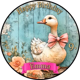 Tortenaufleger Tortendeko Fototorte Tortenbild Geburtstag Gans Gänse VÖ01 (Zuckerpapier)