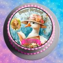 Tortenaufleger Tortendeko Fototorte Tortenbild Geburtstag Gans Gänse VÖ02 (Zuckerpapier)